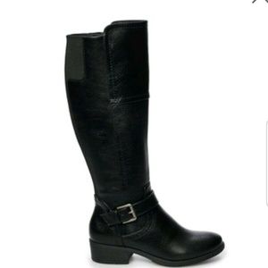 Black Size 7.5 Riding Boots Shoes